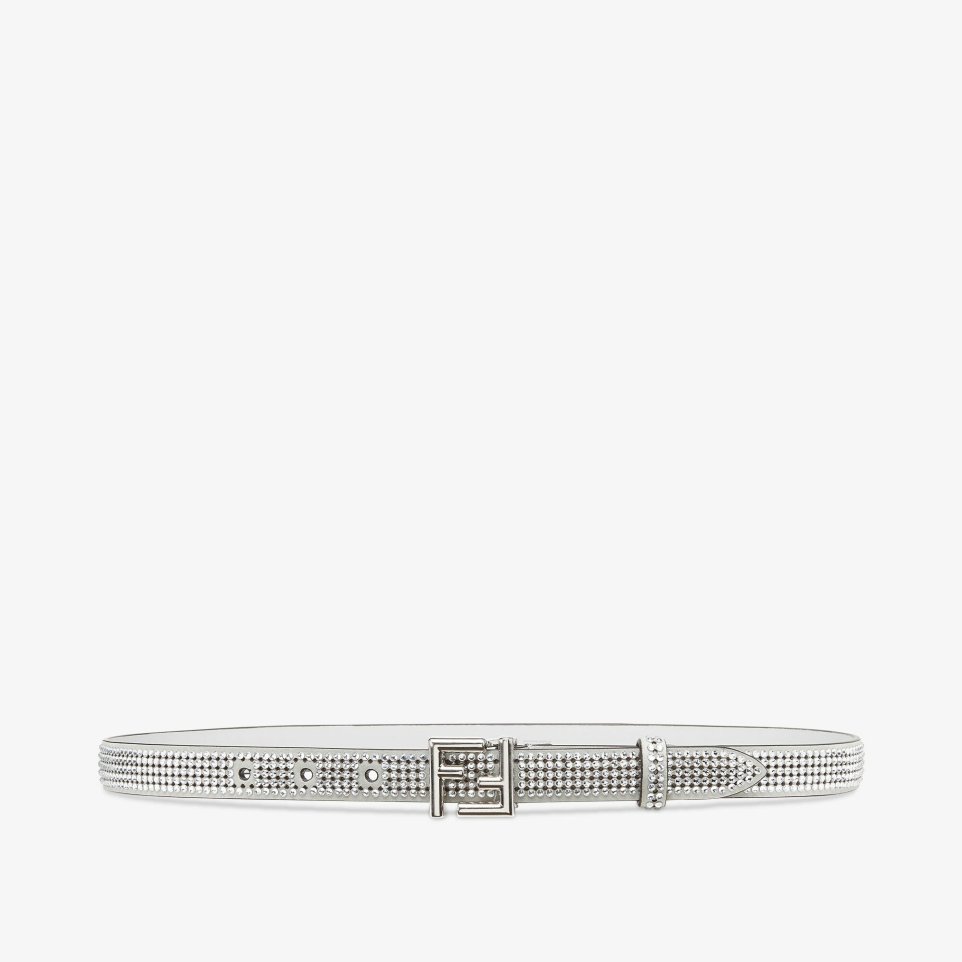 Femme FENDI Ceintures | Ceinture Ff Gris